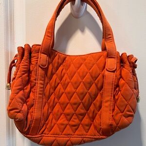 Vintage Vera Bradley Quilted Orange Shoulder Bag
